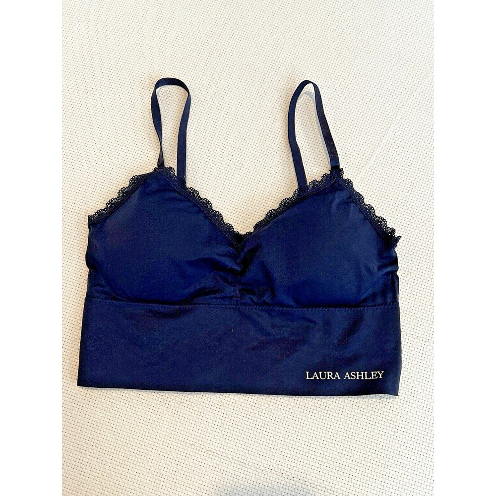 Laura‎ Ashley Womens Seamless Bralette Set 2 Pack Navy Charcoal Grey Size L